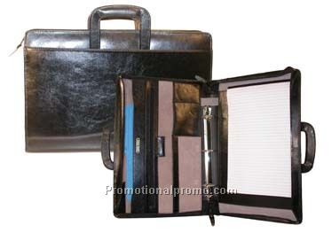 Legal Size, Leather zippered Portfolio with remov. Binder