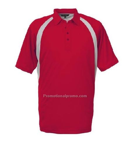 MEN'S 2-TONE COOLON GOLF SHIRT - Red
