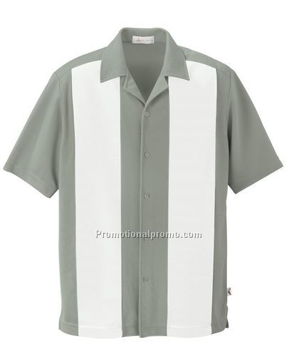 MEN'S KNIT OTTOMAN COLOR-BLOCK CAMP SHIRT