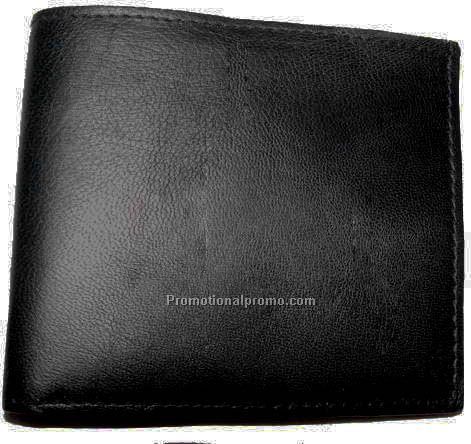 Men's Bi-fold Wallet / 12 Credit Card pockets / Lambskin Napa / Black /* value priced *