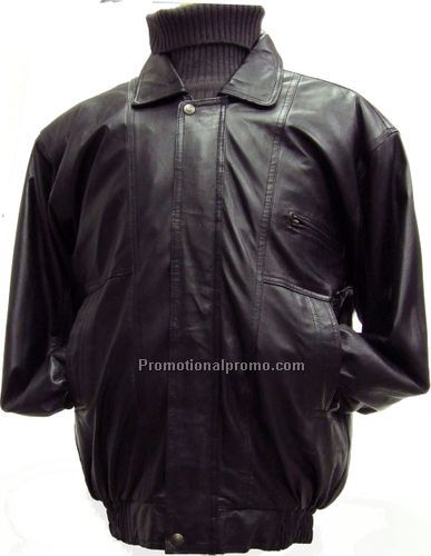 Men's Bomber / 3-pockets / Lambskin Napa / Black /XXX-Large