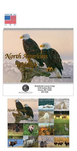 North American Wildlife Spiral Bound Wall Calendar