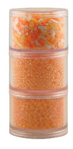 Orange/Peach Scent-Bath Stacking Jars