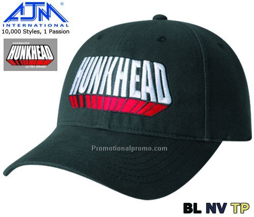 Oversized Constructed Contour Style. Heavyweight Brushed Cotton Drill, 6 Panel Caps