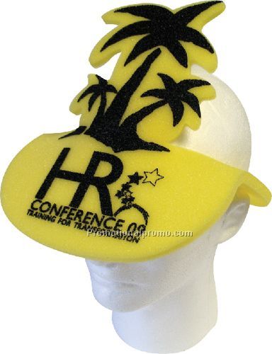 Palm Tree Foam Pop-Up Visor Hat