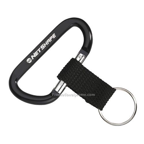 RED CARABINER WITH STRAP