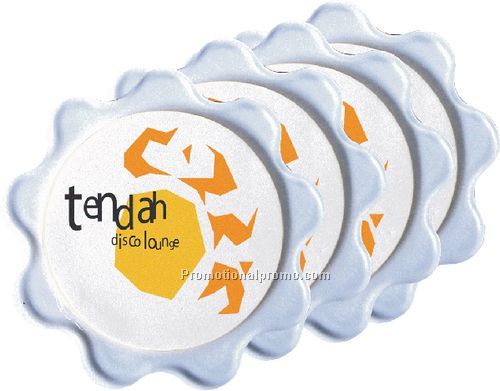 Scallop Edge Acrylic Coaster Set of 4