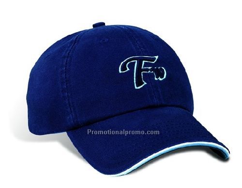 Semi-Low Fit, Washed Chino Twill, Contrasting Double Sandwich Peak & Double Taping