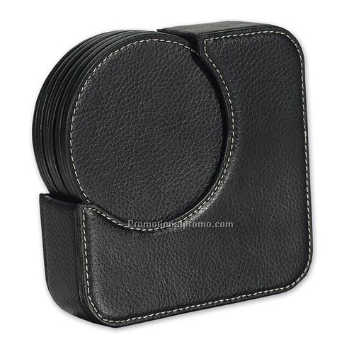 Set Of Six Coasters In A Holder