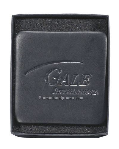 Set Of Two Firm Leather Coaster In A Box