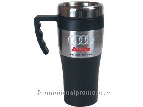 Silver accent thermal mug - 16 oz