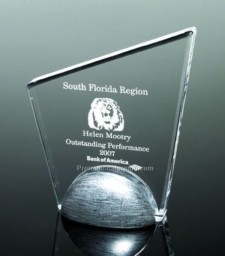 Slant Top Award on Polycast Base with Laser Imprint