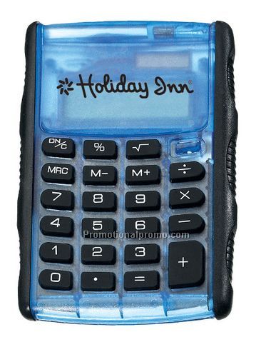 Small Automatic Flip Top Calculator - Blue/Black