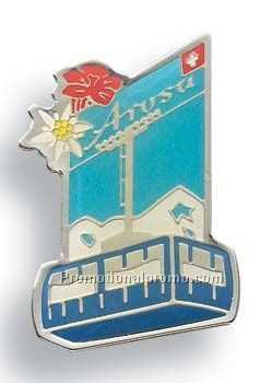 Soft Enamel Poly Domed Lapel Pins - 1.25