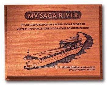 Solid Bubinga Plaque - Traditional Bevel - 7