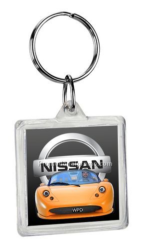 Square Crystal Key Tag