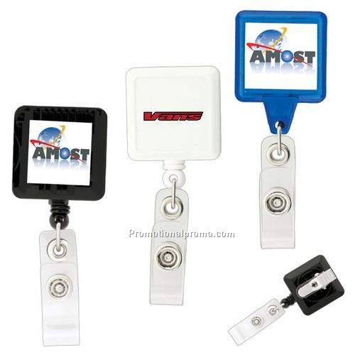 Square Retractable Badge Holder