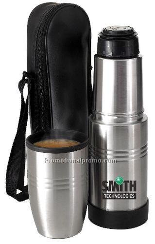 Stainless Steel Flask with Tumbler Lid 16oz