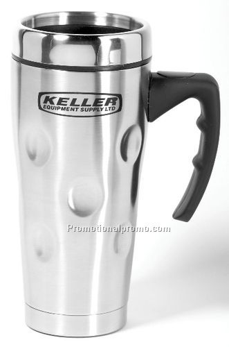Stainless Steel Mug with Oval Accents 16oz