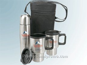 Stainless Steel Thermal Trio in Travel Bag