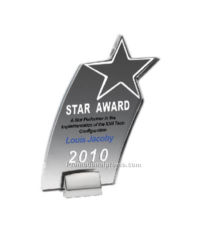 Star Award with Chrome Base and Laser Imprint