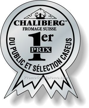 Stock Shape Brite Silver Foil Paper Roll Labels - Medallion