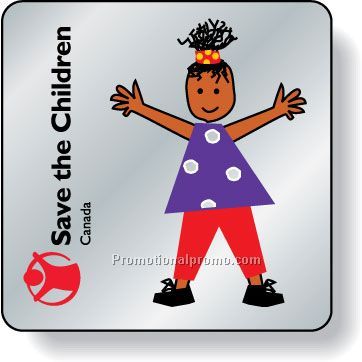 Stock Shape Brite Silver Foil Paper Roll Labels - Square with round corners