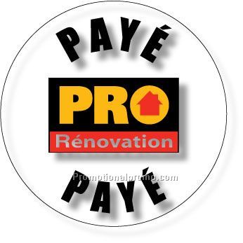 Stock Shape Clear Gloss Polypropylene Roll Labels - Round