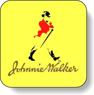 Stock Shape Fluorescent Chartreuse Roll Labels - Square with round corners