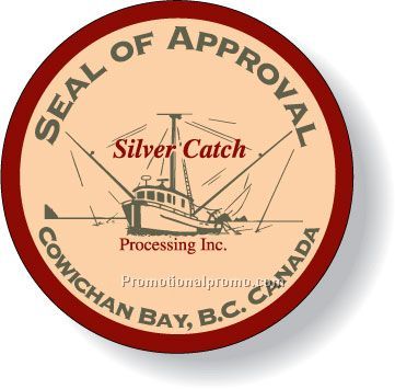 Stock Shape Fluorescent Orange Roll Labels - Round