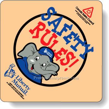 Stock Shape Fluorescent Orange Roll Labels - Square with round corners