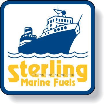 Stock Shape White Gloss Block-out Roll Labels - Square with round corners