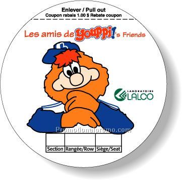 Stock Shape White Gloss Roll Labels - Round