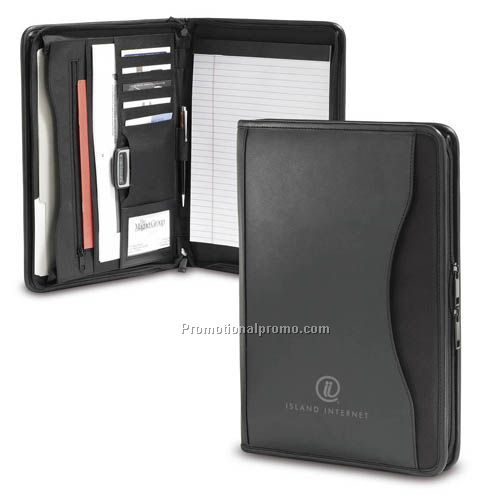 TRADITION ZIPPERED PADFOLIO - DEBOSSED
