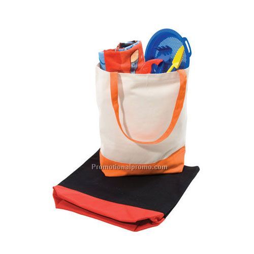 The Strip 2-Tone Canvas Accent Tote