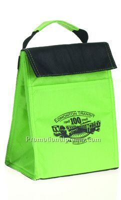 Traditional Lightweight Lunch Bag - Green/Printed