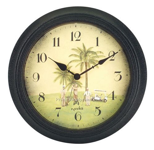 Vintage style tropical golf clock