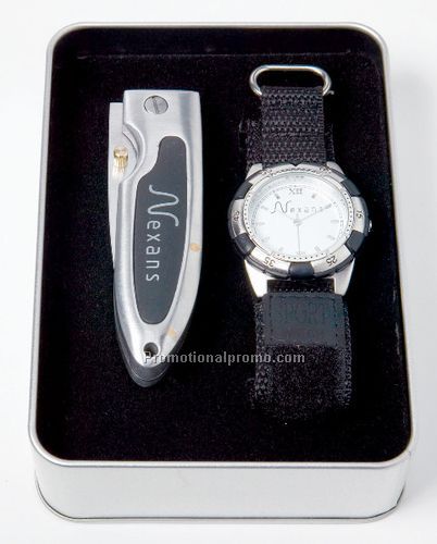 Watch and Pocket Knife Set