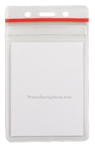 Zip lock feature badge holders - 2 3/4
