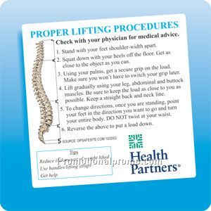 health & safety magnet - Proper Lifting