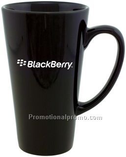 tall latte - 16 oz - glossy black