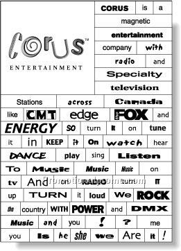 .020 Magnetic Word Set / 74 Pieces