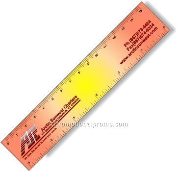 .020 White Gloss Vinyl Plastic 6" Rulers / with square corners