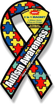 .035 white Ribbon Magnet