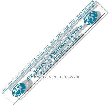 .050 Clear Plastic 6" Ruler / with square corners