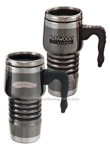 15 oz. Halo Black Chrome Travel Mug