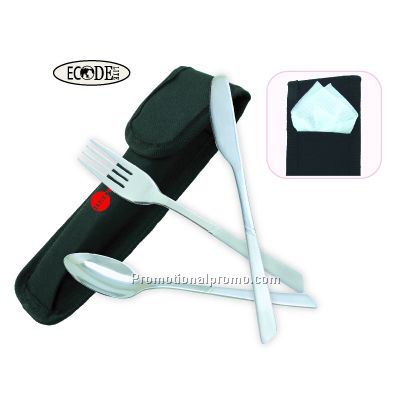 18/8 Utensils In Pouch