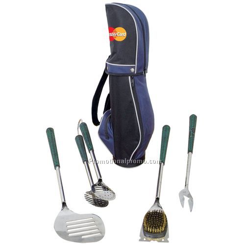 2437920GOLF BAG/4 PIECE BBQ TOOL SET
