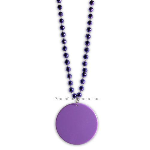 33" Purple Medallion Beads
