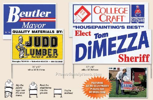 3637920x 1637920Custom Printed Plastic Yard Sign - 2-Color